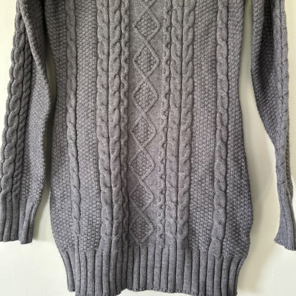 🍁5/30$!! Super Cozy Cable Knit Look Tunic Turtleneck Sweater - Picture 11 of 13